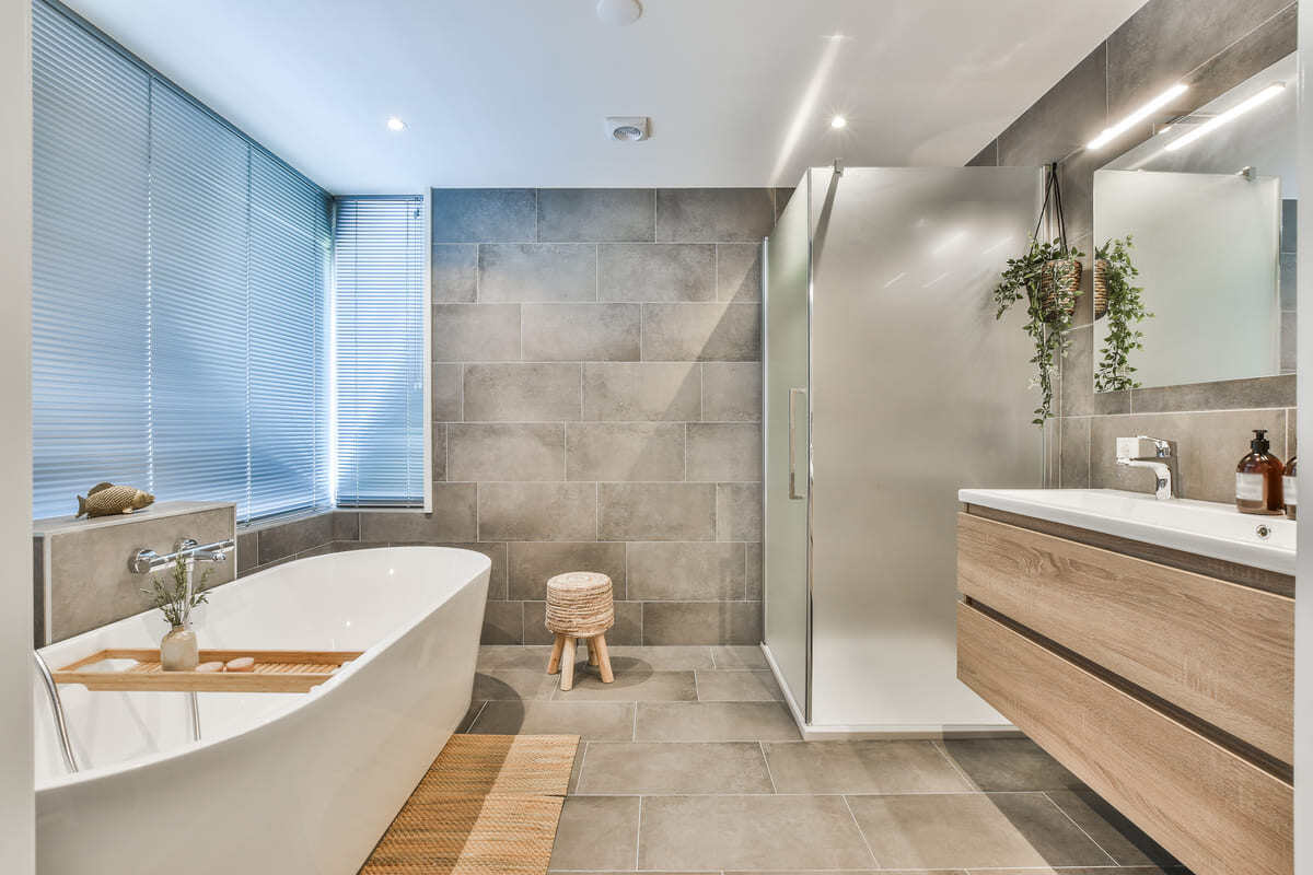 A modern bathroom